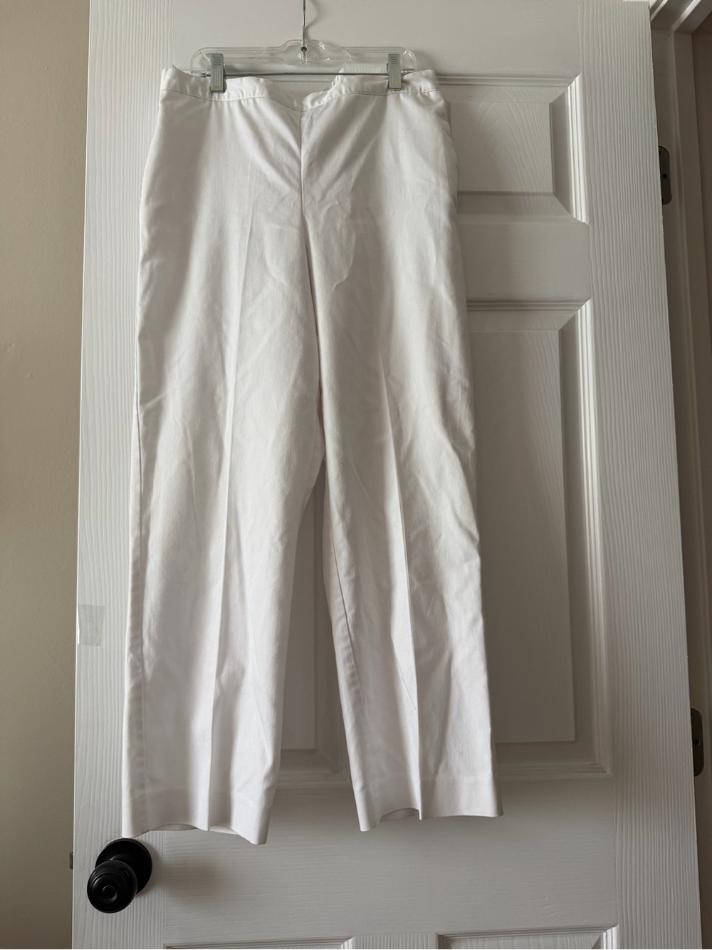 Alfred Dunner White Elastic-Waist Pants